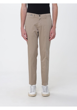 XC Slim Fit Chino Trousers in Gabardine with Slash Pockets and Mid-Rise Waist