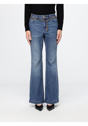 Michael Kors High-Waisted Flared Jeans in Cotton Denim
