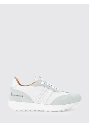 BILLIONAIRE Two-Tone Suede and Mesh Low-Top Trainers with Metallic Logo