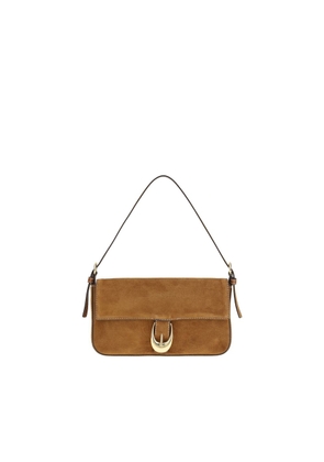 Staud Brown Calf Leather Bos Taurus Shoulder Bag