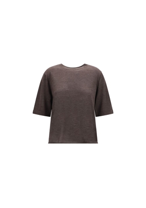 Loulou De Saison Brown Cashmere T-Shirt - L