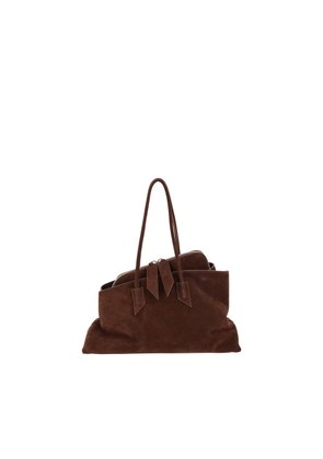 The Attico Brown Calf Leather Bos Taurus Shoulder Bag