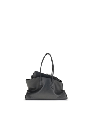 The Attico Black Calf Leather Bos Taurus Shoulder Bag