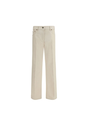 Valentino Garavani Beige Cotton Flared Jeans - W30