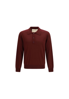 Valentino Garavani Bordeaux Wool Oves Aries Polo Shirt - M