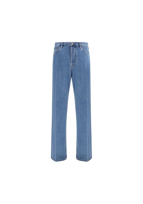 Valentino Garavani Blue Cotton Straight-Leg Jeans - W30