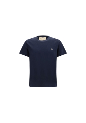 Valentino Garavani Blue Cotton T-Shirt - L