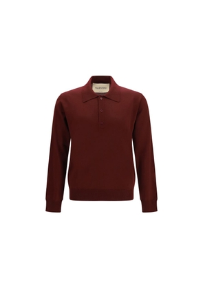 Valentino Garavani Bordeaux Wool Oves Aries Polo Shirt - L