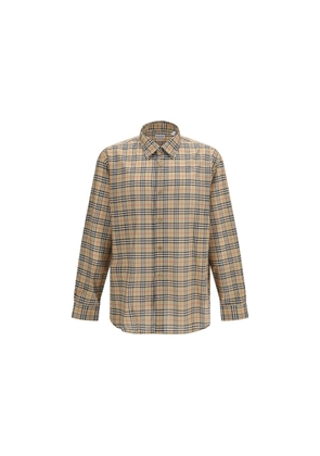 Burberry Beige Cotton Pattern Shirt - XL