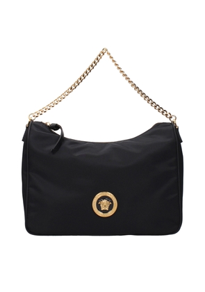 Versace Black Fabric Handbag