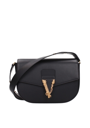 Versace Black Leather Crossbody Bag