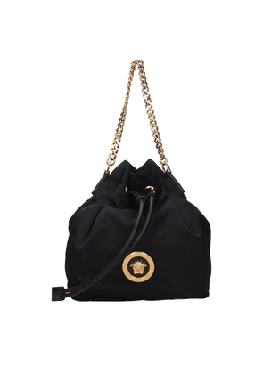 Versace Black Fabric Handbag