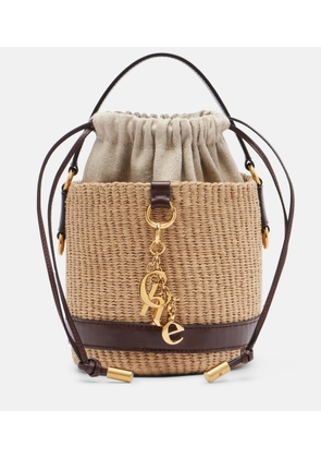 Chloe Small leather-trimmed basket bag