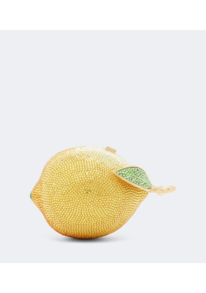Judith Leiber Couture Citron Lemon embellished clutch