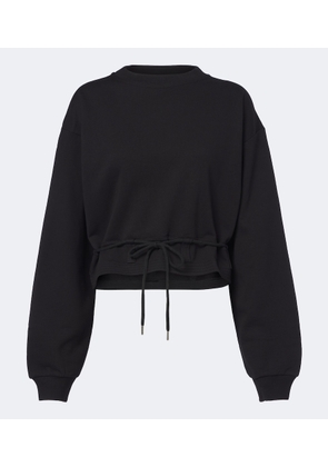 Dries Van Noten Cropped cotton jersey sweatshirt