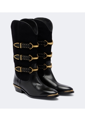 Isabel Marant Mexia leather and suede cowboy boots