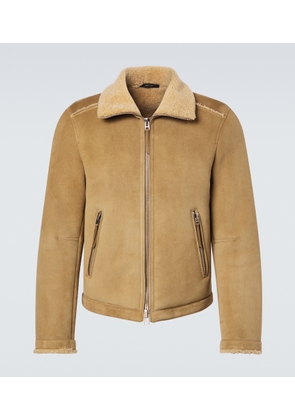 Tom Ford Shearling-trimmed leather jacket