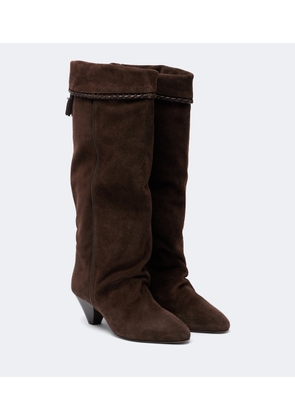 Isabel Marant Elita draped suede knee-high boots