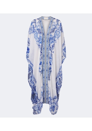Camilla Embellished printed cotton and silk kaftan