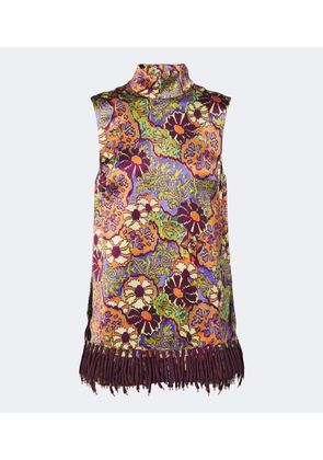 Alemais Joanna floral fringed top