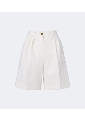 Max Mara Pleated wool-blend Bermuda shorts