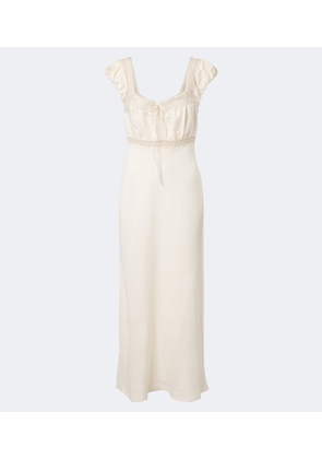 Rixo Maeva lace-trimmed linen-blend maxi dress