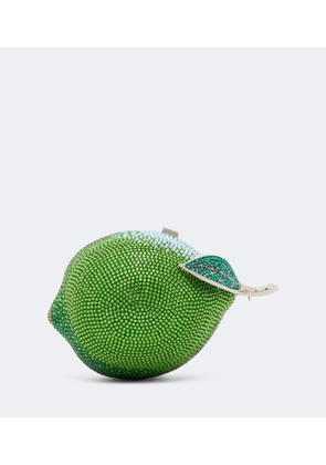 Judith Leiber Couture Citron Lime embellished clutch