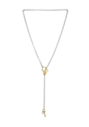 Demarson Juno Necklace in Metallic Silver.
