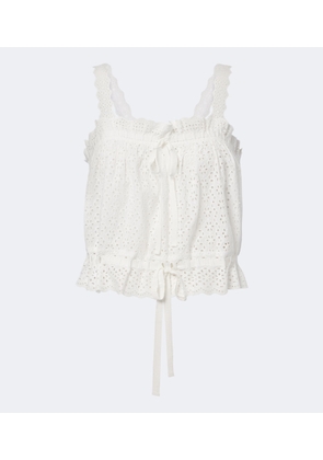 Ulla Johnson Isola broderie anglaise cotton top
