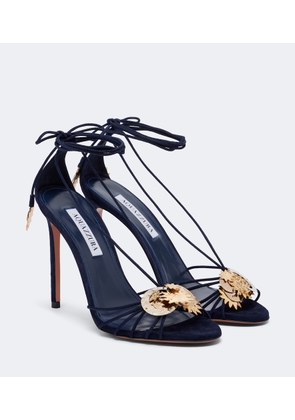 Aquazzura Night Stars embellished suede sandals