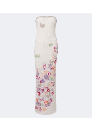 La Fuori Bianca Moonlight embellished bustier gown