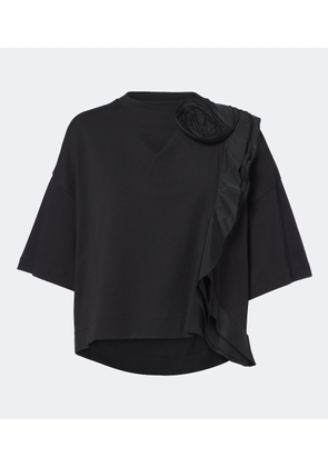 Max Mara Ruffled cotton jersey T-shirt