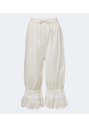 Staud Renzo embroidered cotton voile pants