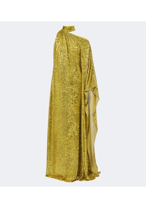 Taller Marmo Atlas Disco sequined one-shoulder gown