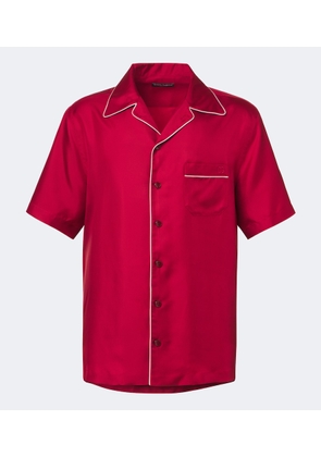 Dolce&Gabbana Silk satin bowling shirt
