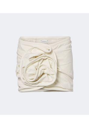 Magda Butrym Floral-applique cotton jersey miniskirt