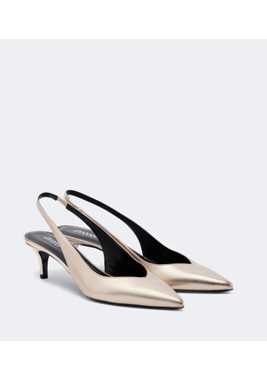 Isabel Marant Padim metallic leather slingback pumps