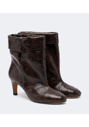 Isabel Marant Eldra snake-effect leather ankle boots