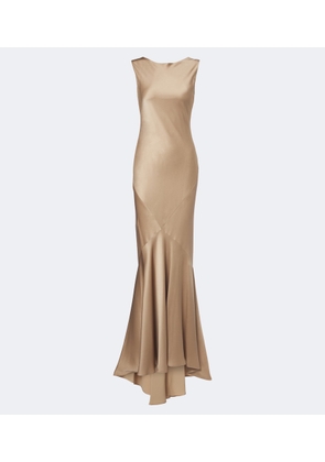 Max Mara Open-back satin maxi dress