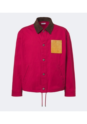 Loewe Suede-trimmed cotton canvas jacket