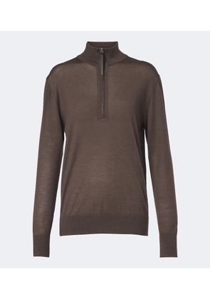 Tod's Cashmere and silk half-zip sweater