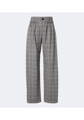 Isabel Marant Mayera checked wool-blend wide-leg pants