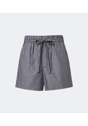 Saint Laurent Striped cotton poplin shorts