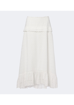 Ulla Johnson Violetta broderie anglaise midi skirt