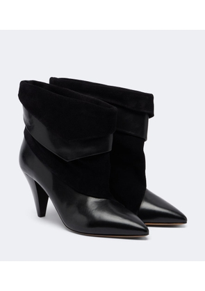 Isabel Marant Lyone leather and suede ankle boots