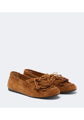 Isabel Marant Fersi fringed suede boat shoes