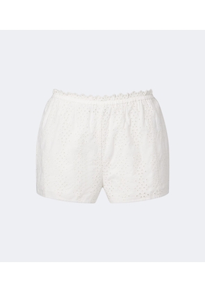 Posse Harriet embroidered cotton poplin shorts