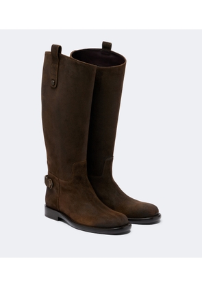 Burberry Suede knee-high boots