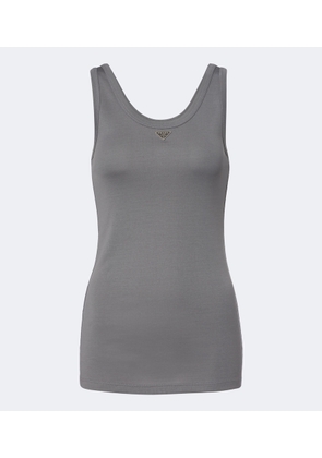 Prada Ribbed-knit cotton tank top