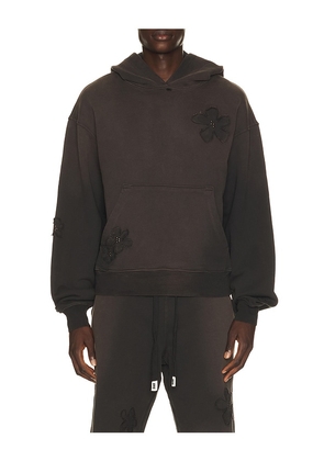 Nahmias Flower Patch Hoodie in Black. Size S. Also in M, L, XL/1X, XXL/2X.